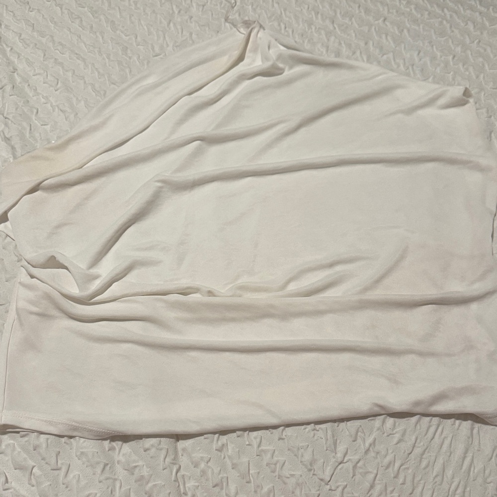 Elegant White one Shoulder Top